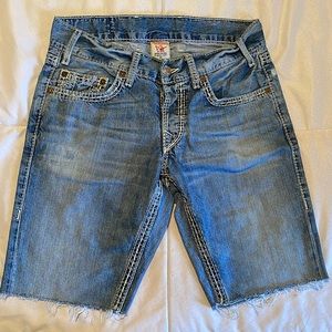 True Religion Cut-off Jean Shorts